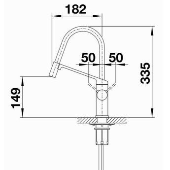 Blanco Keukenkraan BLANCO VIU-S Chroom met vier kleuren tube