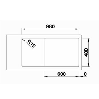 Blanco Spoelbak Blanco SITY XL 6 S - Antraciet - Lava grey