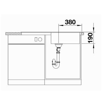 Blanco Spoelbak Blanco SITY XL 6 S - Antraciet - Lava grey