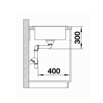 Blanco Spoelbak Blanco SITY XL 6 S - Antraciet - Lava grey