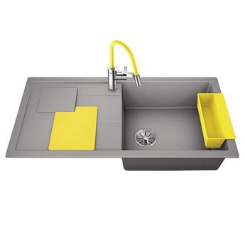 Blanco Spoelbak Blanco SITY XL 6 S - Alumetallic- Lemon