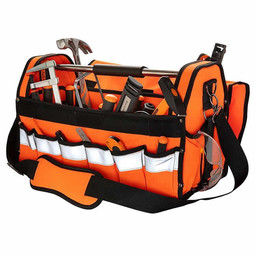 Robuuste gereedschapstas met metalen draagbeugel