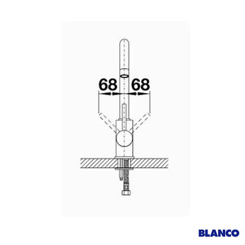 Blanco BLANCO Mida HD chroom 517742 - Eéngreepsmengkraan