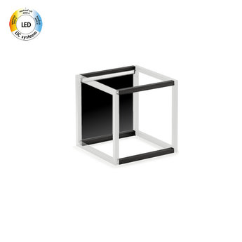 Naber Wandsysteem One | Cubo, Achterwandset met LED verlichting  300 mm| Mat zwart