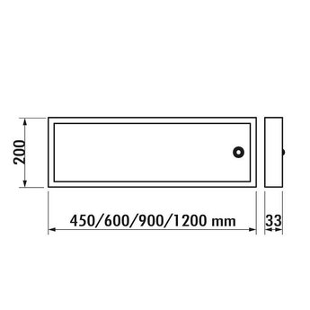 Naber Wandschap Mat zwart Lista 30 met LED