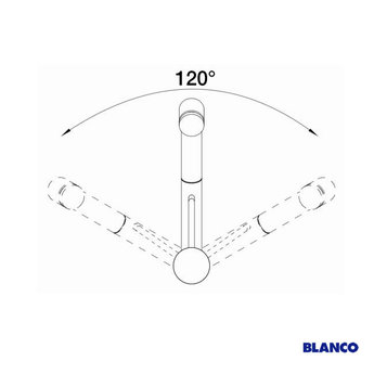 Blanco Blanco TIVO-S, Antraciet - 517610 - Eéngreepsmengkraan-Uittrekbare uitloop