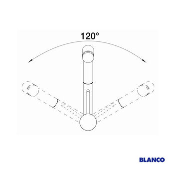 Blanco Blanco TIVO-S, Rock grey - 518798 - Eéngreepsmengkraan-Uittrekbare uitloop