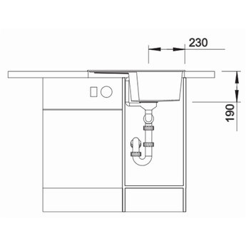 Blanco Zwarte Spoelbak Blanco Zia 40S-526006-Black line