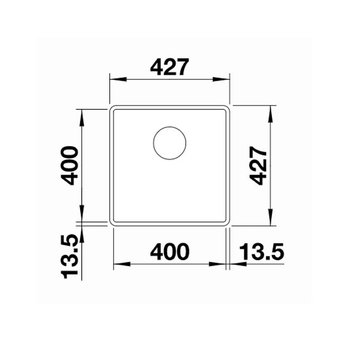 Blanco Zwarte Spoelbak Blanco SUBLINE 400F-525988-Black line - Vlakbouw