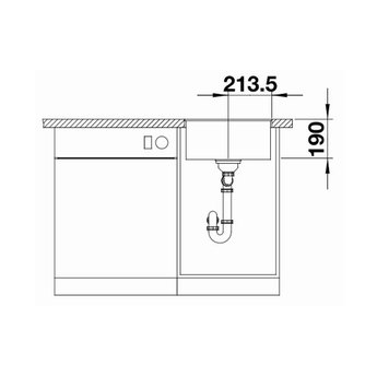 Blanco Zwarte Spoelbak Blanco SUBLINE 400F-525988-Black line - Vlakbouw