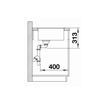 Blanco Zwarte Spoelbak Blanco SUBLINE 400F-525988-Black line - Vlakbouw