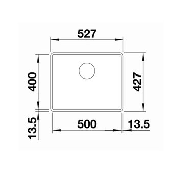 Blanco Zwarte Spoelbak Blanco SUBLINE 500F-525994-Black line - Vlakbouw