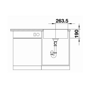 Blanco Zwarte Spoelbak Blanco SUBLINE 500F-525994-Black line - Vlakbouw