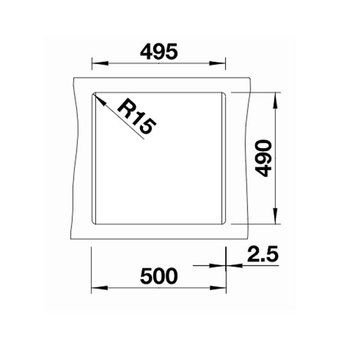 Blanco Zwarte Spoelbak Blanco DALAGO 5-525871-Auto-Black line