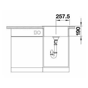 Blanco Zwarte Spoelbak Blanco DALAGO 5-525871-Auto-Black line