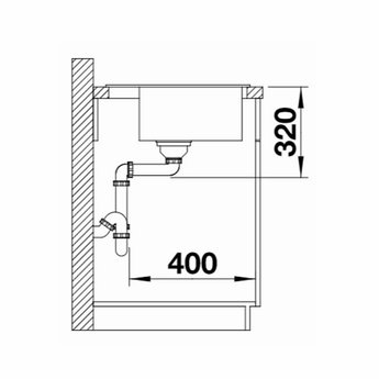 Blanco Zwarte Spoelbak Blanco DALAGO 5-525871-Auto-Black line