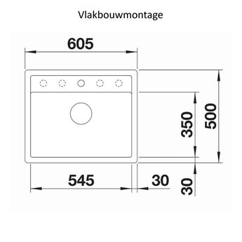 Blanco Zwarte Spoelbak Blanco DALAGO 6 F-525875-Auto-Black line - Vlakbouw