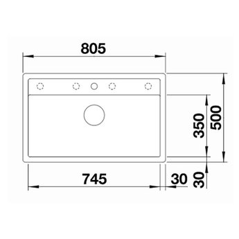 Blanco Zwarte Spoelbak Blanco DALAGO 8 F-525878-Auto-Black line - Vlakbouw