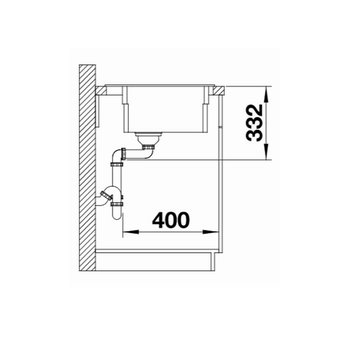 Blanco Zwarte Spoelbak Blanco ETAGON 6-525890-Black line