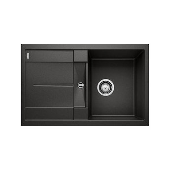Blanco Zwarte Spoelbak Blanco METRA 45 S -525914-Automatische bediening-Black line