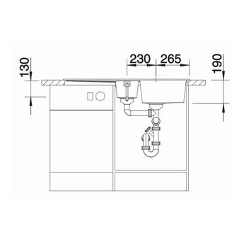 Blanco Zwarte Spoelbak Blanco METRA 6 S -525927-Black line