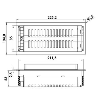 Evoline Evoline BackFlip Mat Wit 2Stopcontacten USB lader