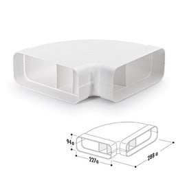 Luchtafvoer F-RBH 150 Buisbocht horizontaal 90°
