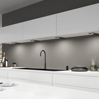Hera LED Keukenverlichting onderbouw Slim-Pad-F met dimmer led set 4 zwart - 24 V