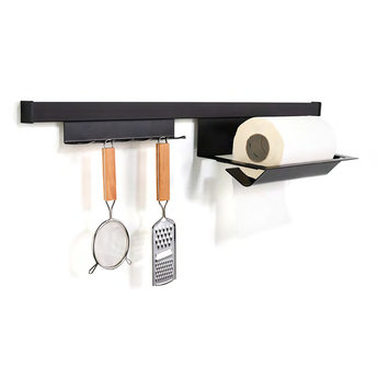 Relingsysteem keuken Mat zwart-Linero EasyLine set-1 - L:800mm