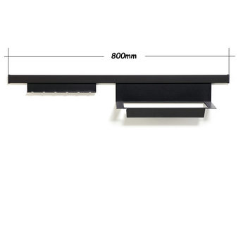 Relingsysteem keuken Mat zwart-Linero EasyLine set-3 - L: 800mm
