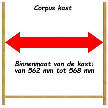 Cox Base Binnenlade keukenkast - Draadmand - Lade achter deur - 600mm