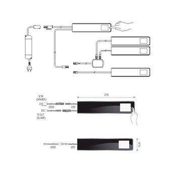 Keukenverlichting onderbouw Key- Set van 3 x 5,0 Watt - 3000K