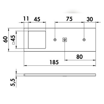 Keukenverlichting onderbouw LED Forato  mat zwart