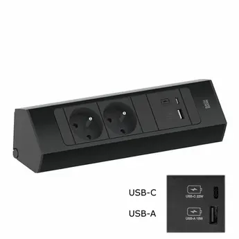 Bachmann Casia 2 hoekstopcontact USB-A & C