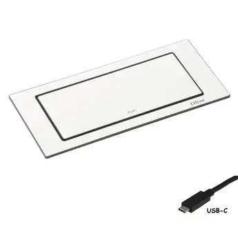 Evoline BackFlip Mat wit 2Stopcontacten USB-C lader Penaarding