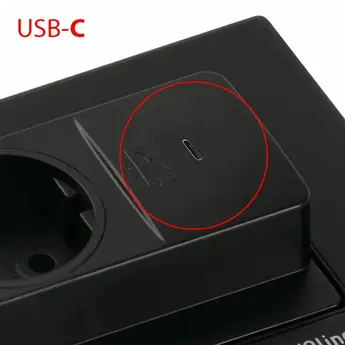 Evoline BackFlip Mat wit 2Stopcontacten USB-C lader Penaarding