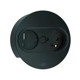 TWIST 2.0 Rond Met USB A&C-Zwart