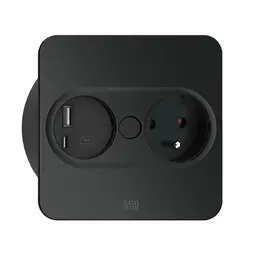 TWIST 2.0 Vierkant Met USB A&C-Zwart