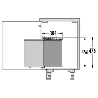 Hailo AS Mono 20 liter afvalemmer.