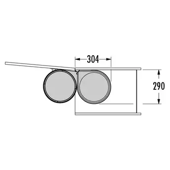 Hailo AS Mono 20 liter afvalemmer.