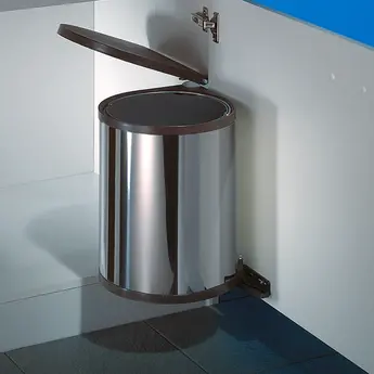 Wesco Rondo 2. Inbouw afvalemmer 13 Liter RVS