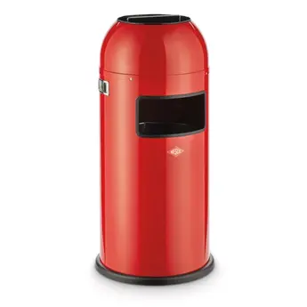 Wesco Staande Asbak en afvalbak, Rood 28 liter - Hoogte: 780mm
