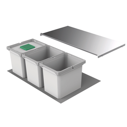 Naber Lade indeling - Cox - Box 275 K/800-3. met biologisch deksel, lichtgrijs.