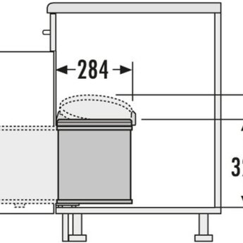 Hailo HAILO BIG-BOX 15 LITER AFVALEMMER.