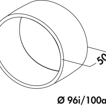 N-VBS 100 Buisverbinding, wit