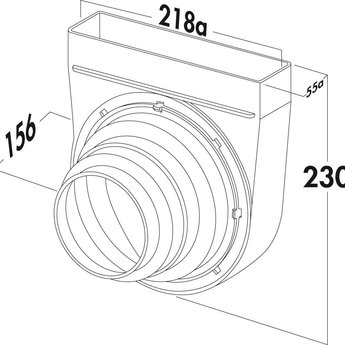 T-UR-ST 125 Omkeerstuk 90