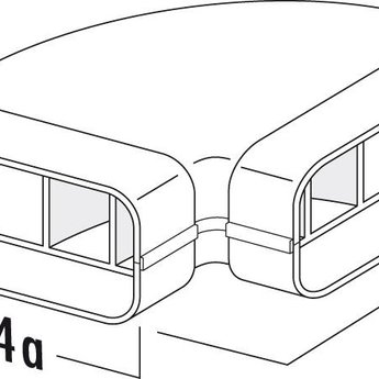 MF-RBH 125 Buisbocht horizontaal 90