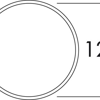 Flow Star 125 muurdoorvoerunit, wit/Roestvrij staal