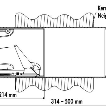 Flow Star 125 muurdoorvoerunit, wit/Roestvrij staal
