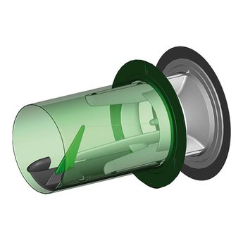 Flow Star 125 muurdoorvoerunit, wit/Roestvrij staal